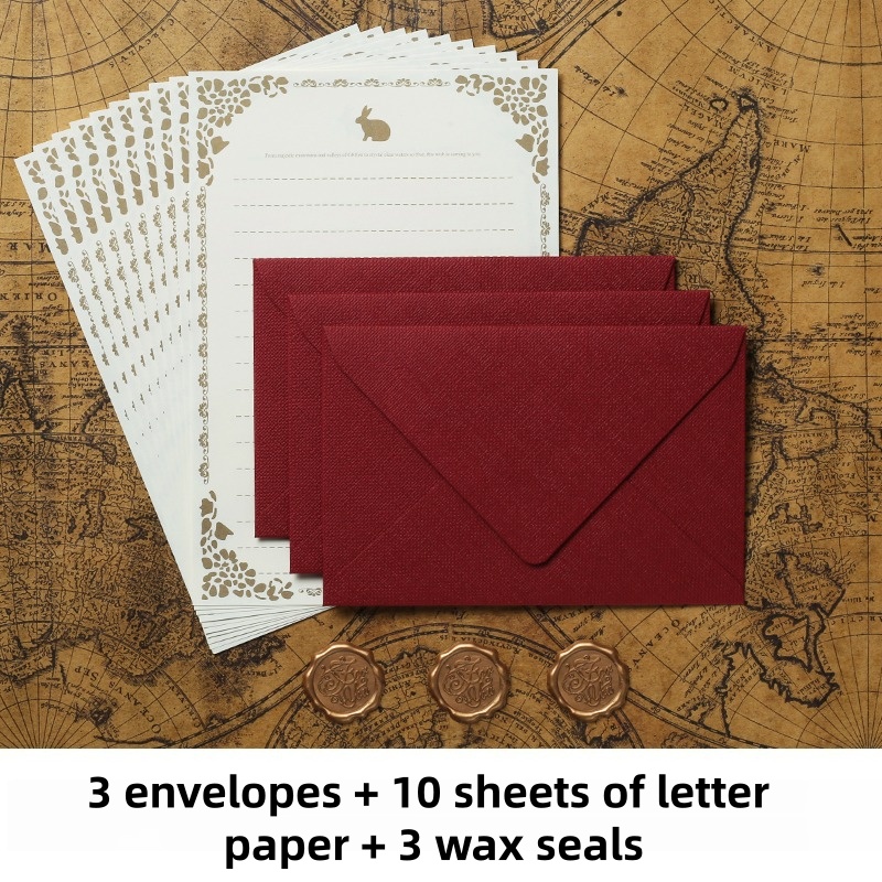 16PCS Vintage Linen Envelopes  - Wax Seal Stamp Kit 评论和价格