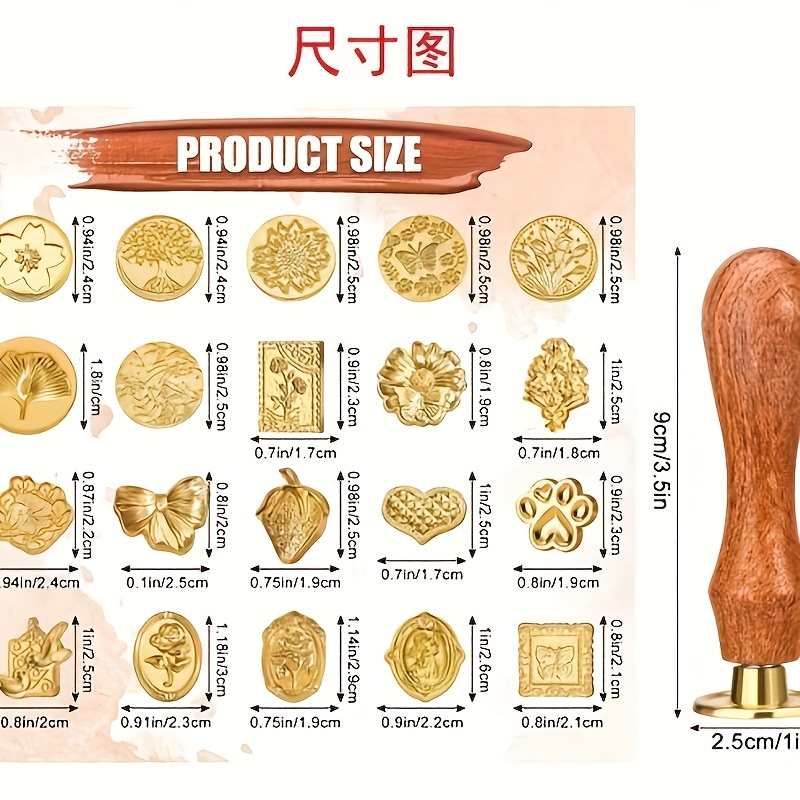 21pc wax stamp set with variou - Wax Seal Stamp Kit 评论和价格