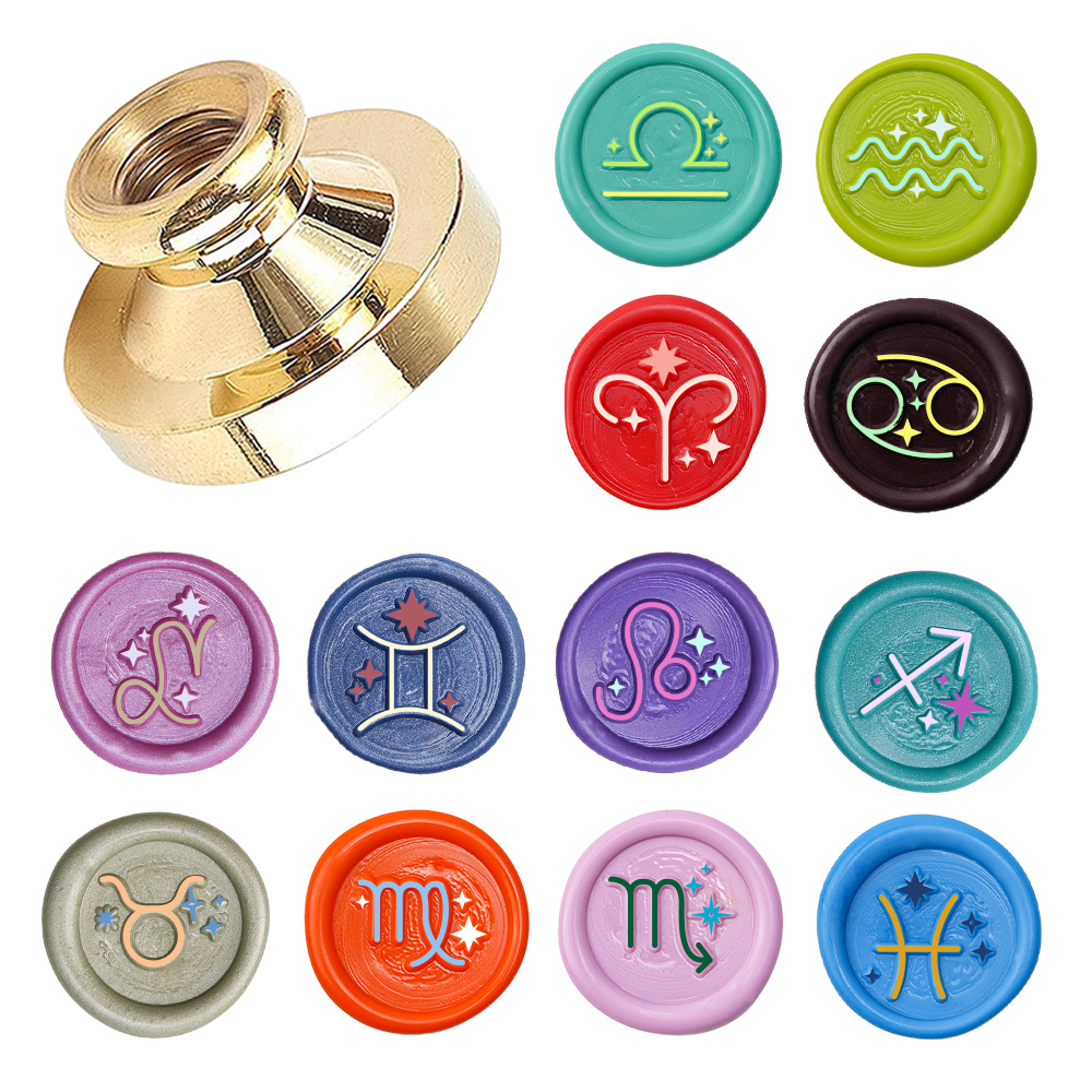 Zodiac Signs Wax Seal Stamp, W - Wax Seal Stamp Kit 评论和价格