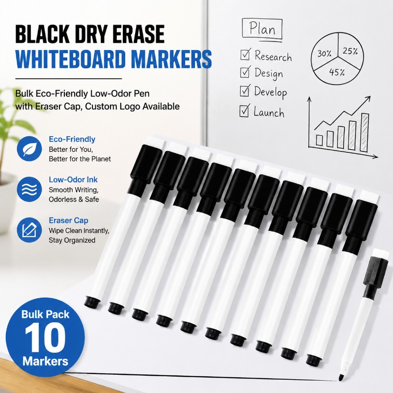Black Erasable Whiteboard Mark - Whiteboard Marker Set 评论和价格