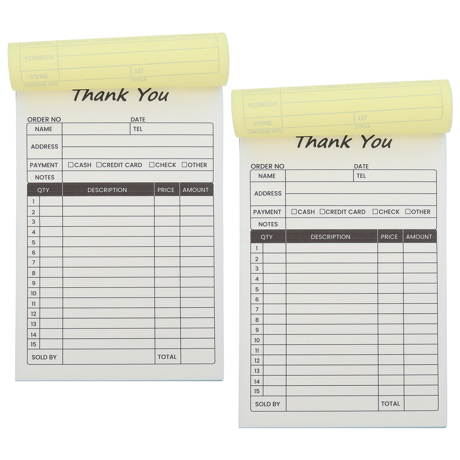 2Pcs Carbon Copy Receipt Book  - Carbon Copy Book 评论和价格