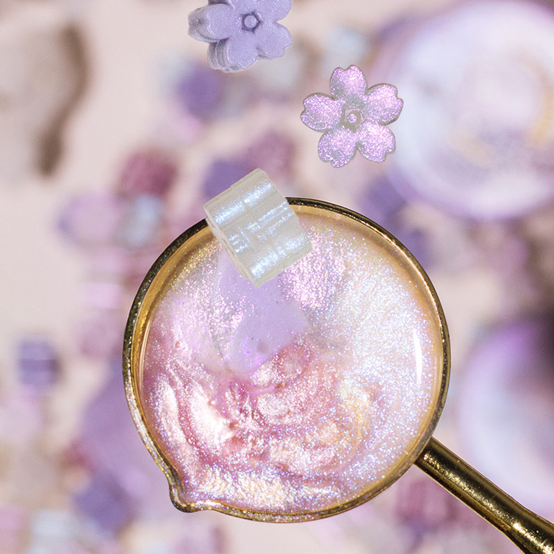 Mixed Color Glitter Sakura Wax - Wax Seal Stamp Kit 评论和价格