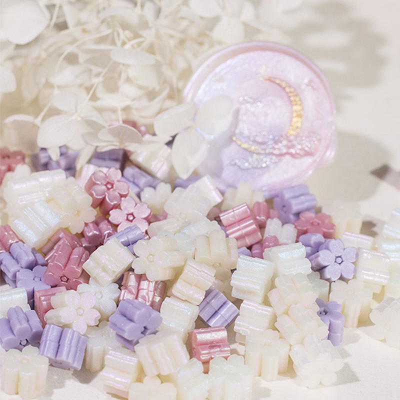 Mixed Color Glitter Sakura Wax - Wax Seal Stamp Kit 评论和价格