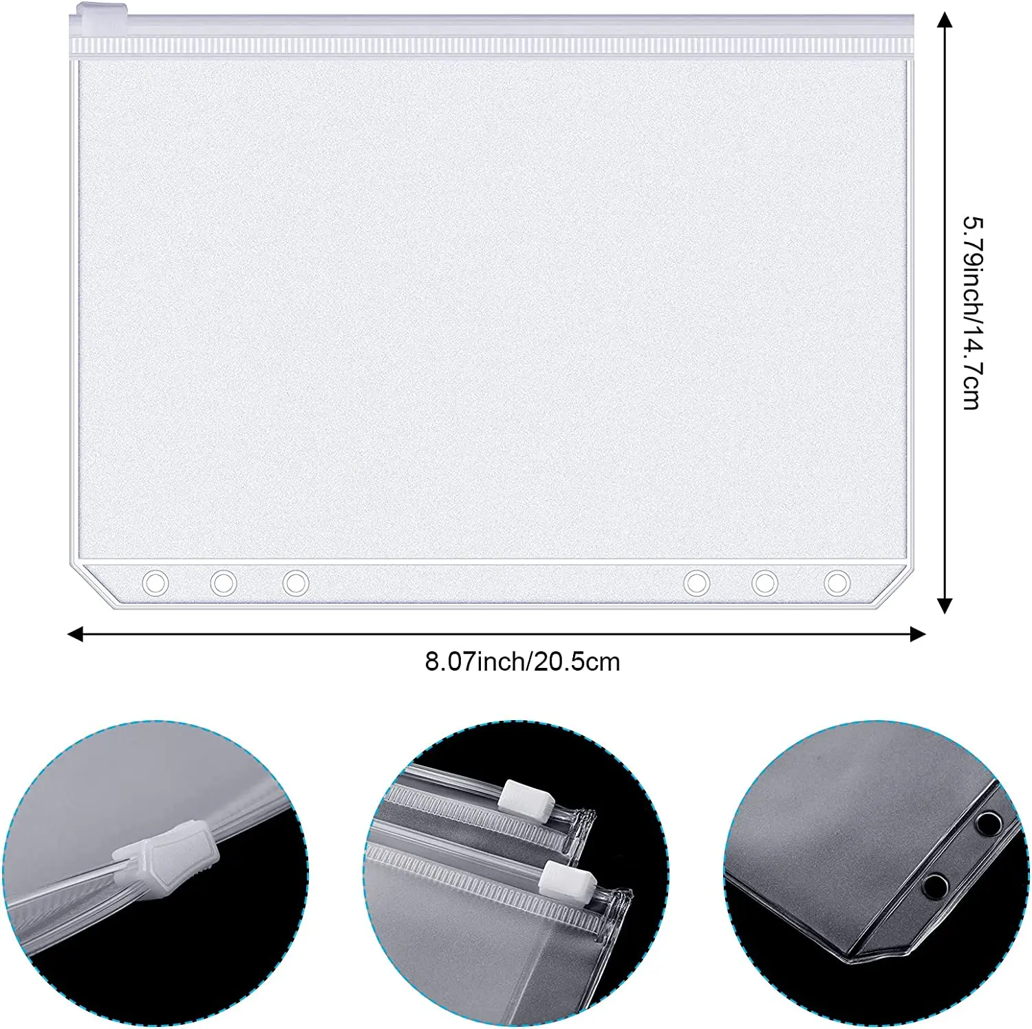 Binder Pockets A6 6-Hole Zippe - Planner Weekly Budget 评论和价格