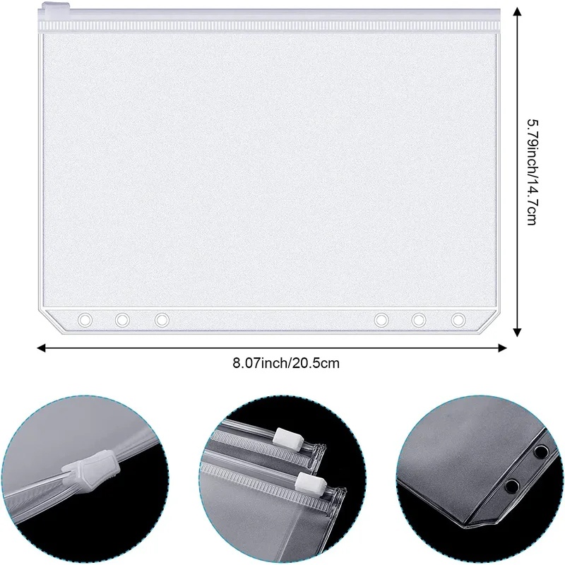 6-30PCS Binder Pockets A6 6-Ho - Planner Weekly Budget 评论和价格